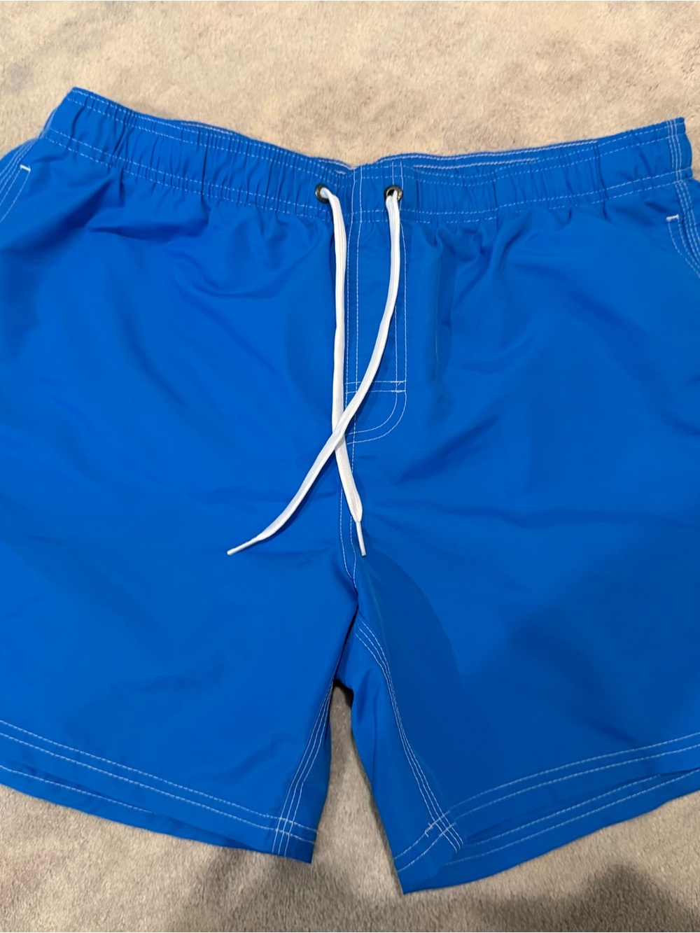 Sundek Bright Blue Swim Trunks with White Drawstring